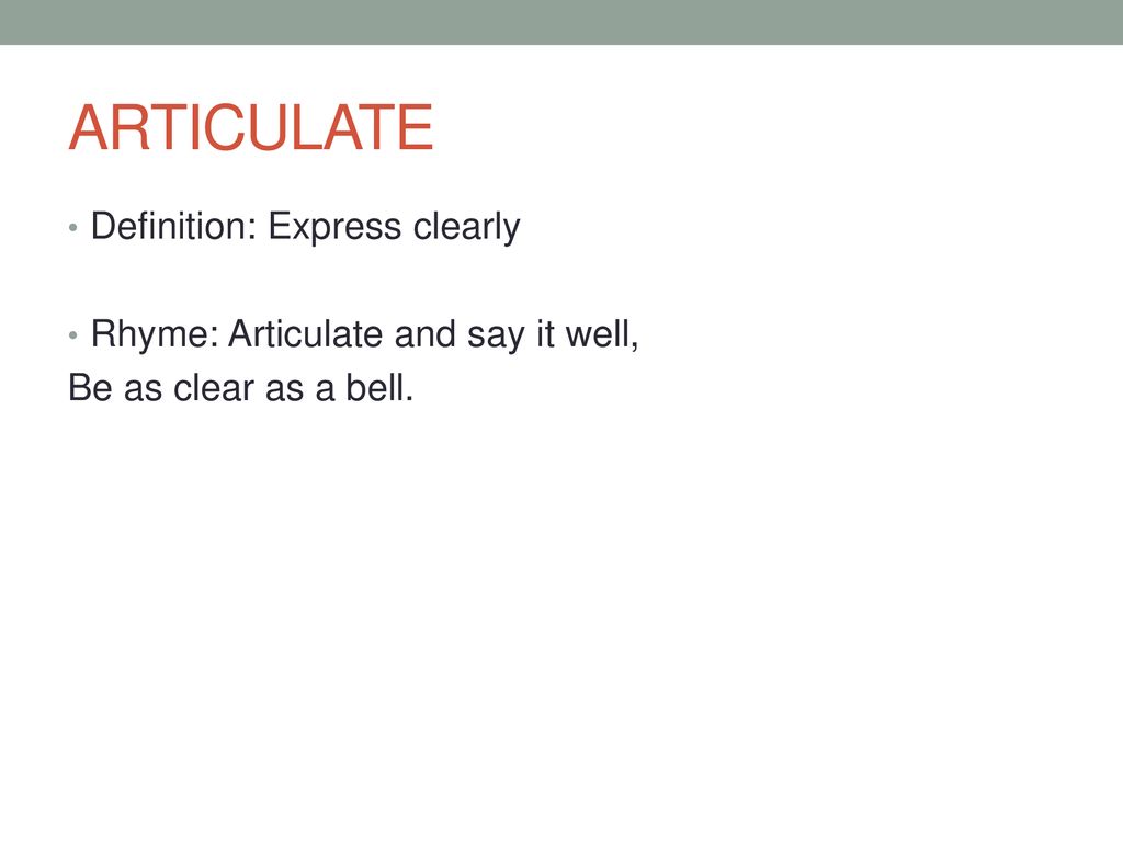 What does sale articulate mean